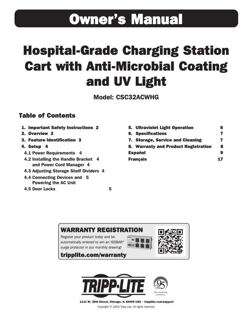 Página 1 del manual Manual de usuario Tripp Lite CSC32ACWHG