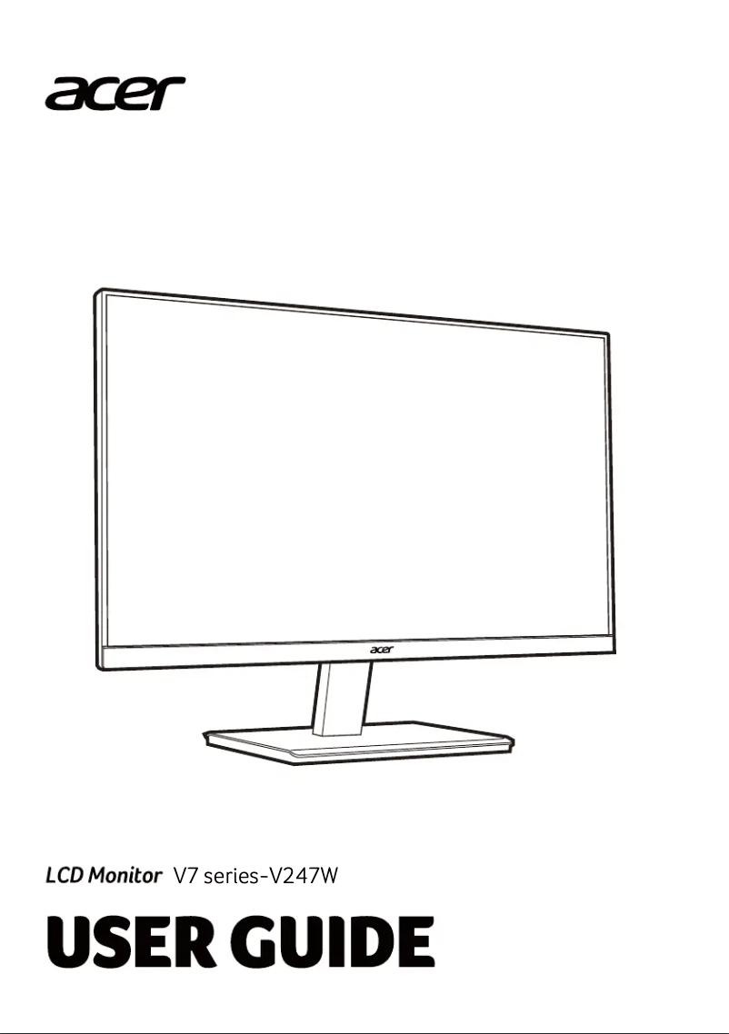 Imagen de la primera página del manual del dispositivo V247W