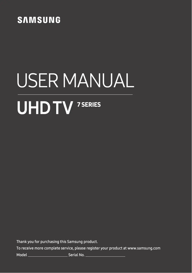 Página 1 del manual Manual de usuario Samsung Series 7 UE65RU7300