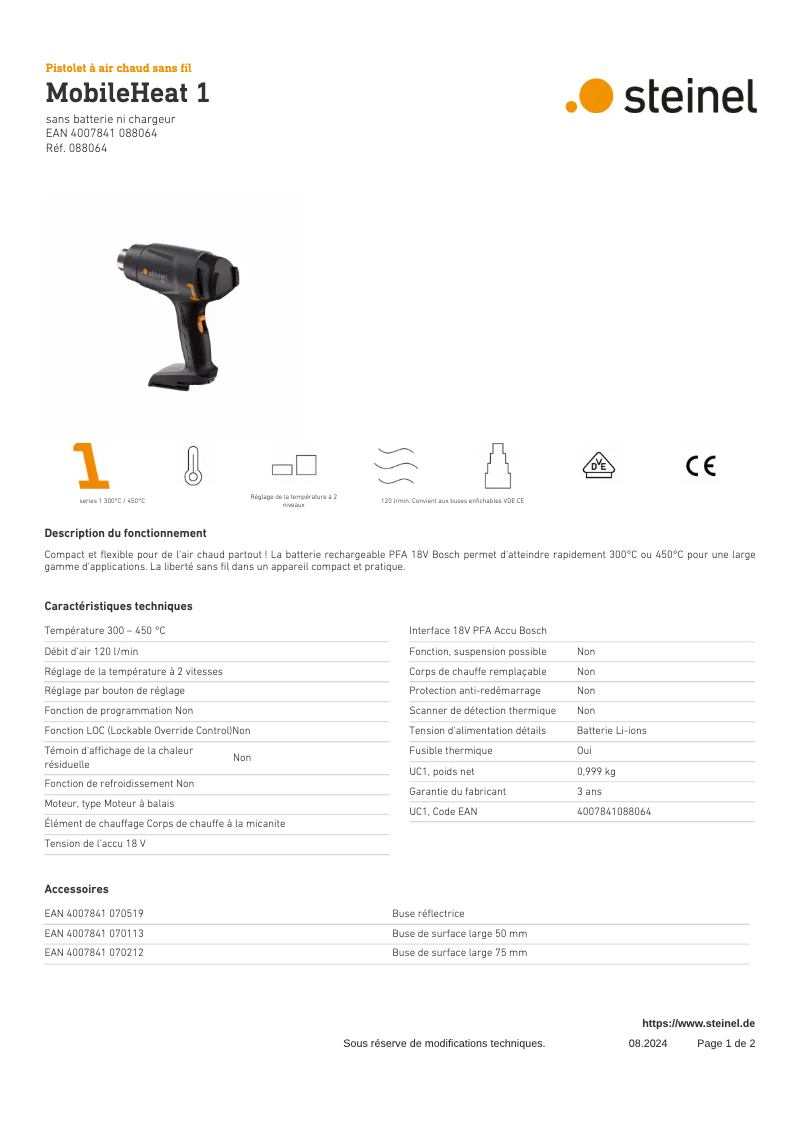Imagen de la primera página del manual del dispositivo MobileHeat 1