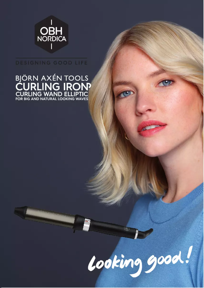 Imagen de la primera página del manual del dispositivo Björn Axén Curling Wand Elliptic 3118
