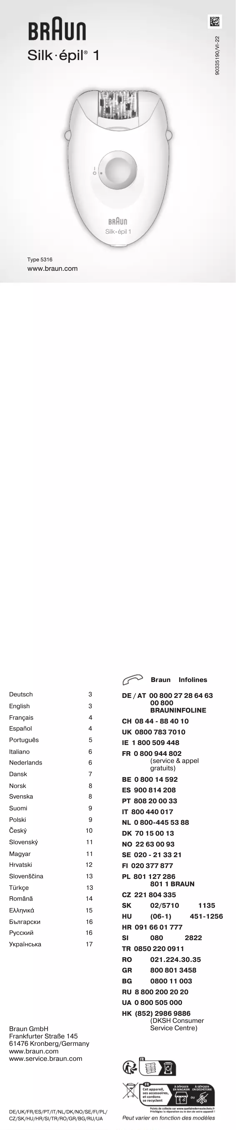 Página nº 1 - Manual de usuario Braun Silk-épil 1 1176