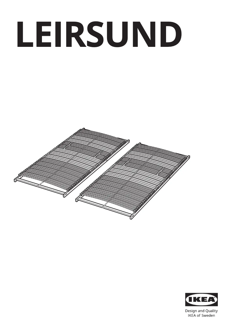 Página 1 del manual Manual de usuario Ikea LEIRSUND 102.787.28