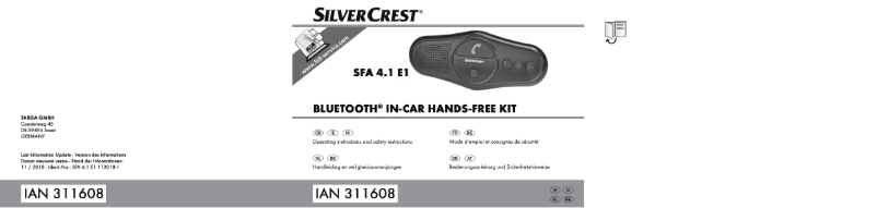 Página nº 1 - Manual de usuario SilverCrest SFA 4.1 E1