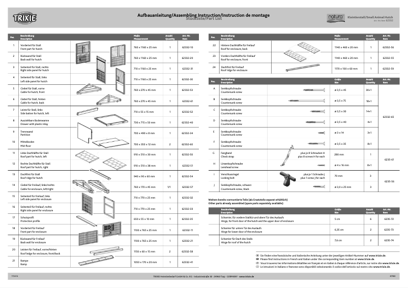 Imagen de la primera página del manual del dispositivo 62332