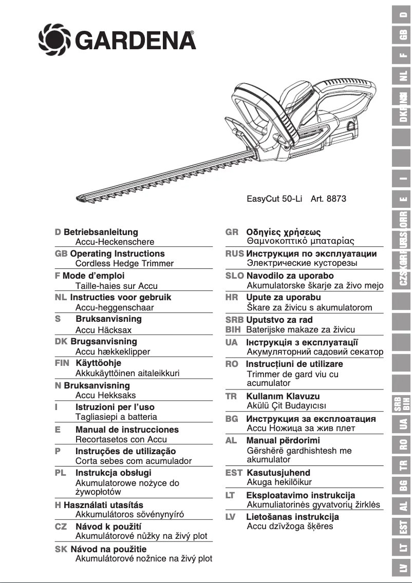 Página 1 del manual Manual de usuario Gardena EasyCut 50