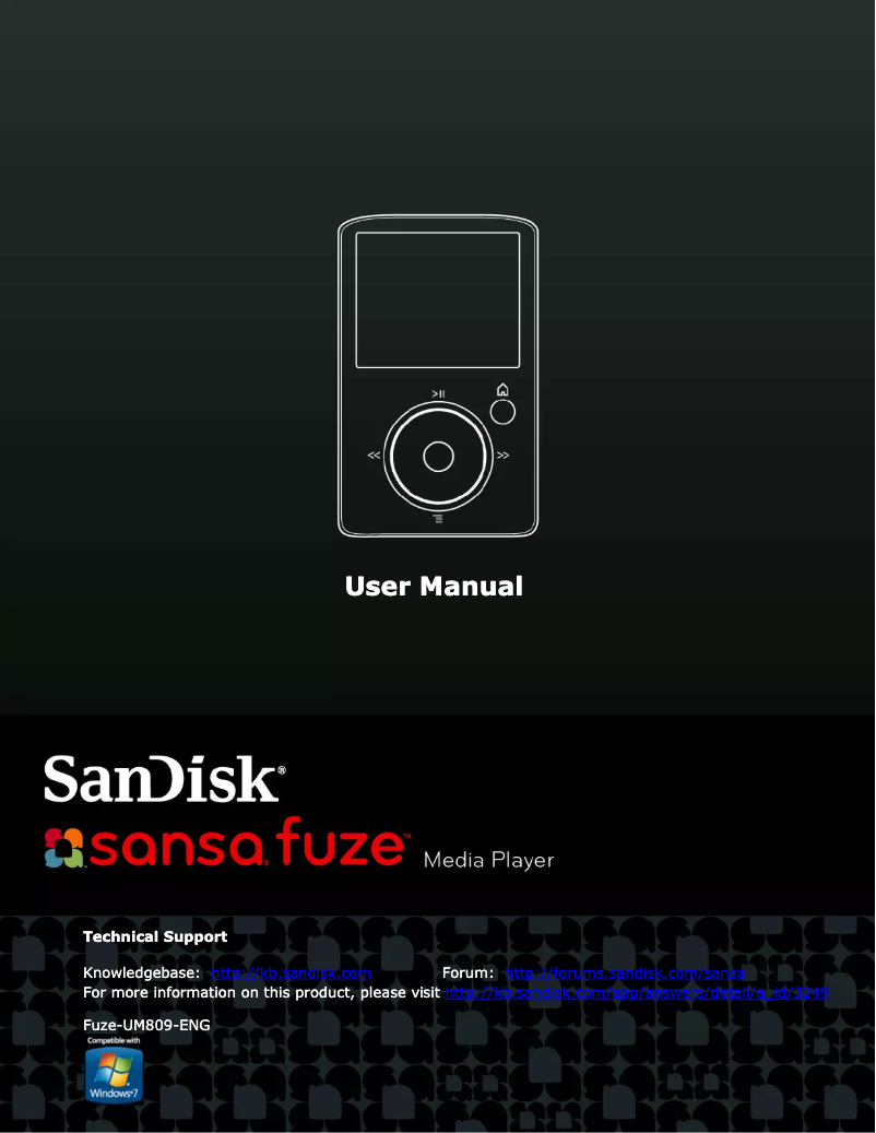 Página 1 del manual Manual de usuario Sandisk Sansa Fuze
