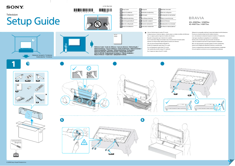 Imagen de la primera página del manual del dispositivo Bravia KDL-43WF805