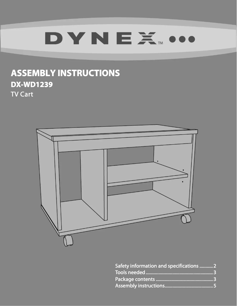 Imagen de la primera página del manual del dispositivo DX-WD1239