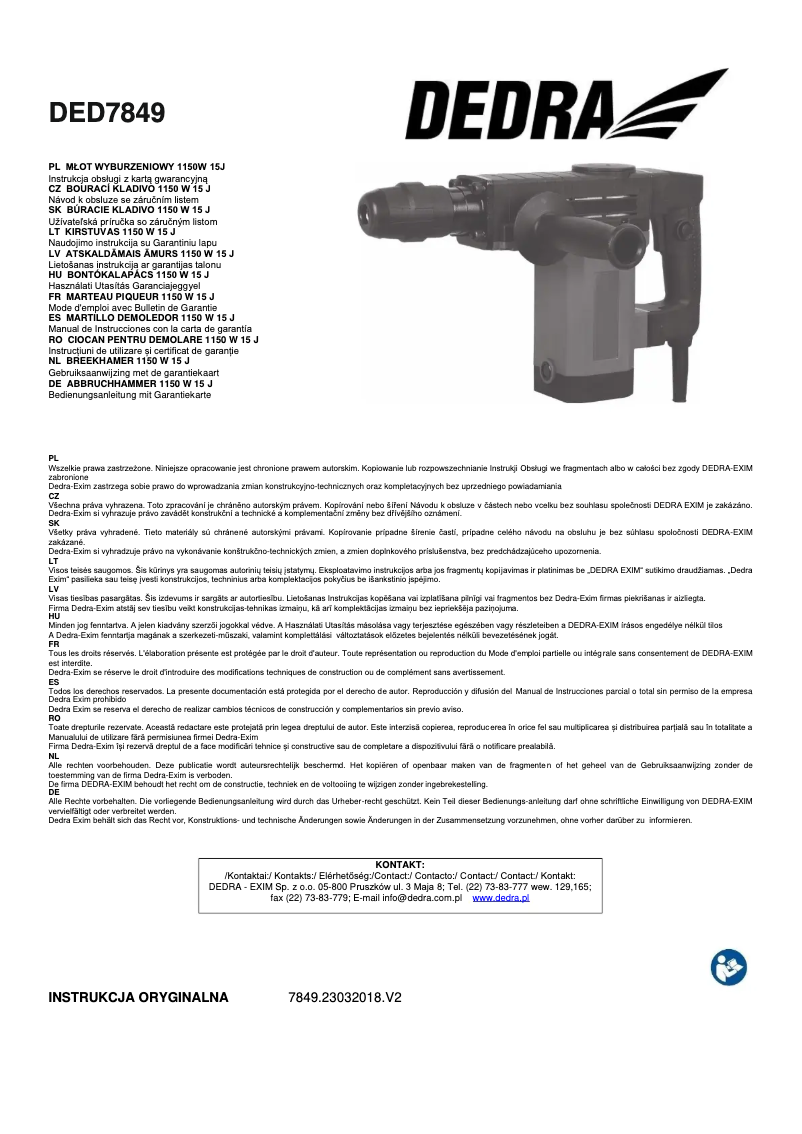 Página 1 del manual Manual de usuario DEDRA DED7849