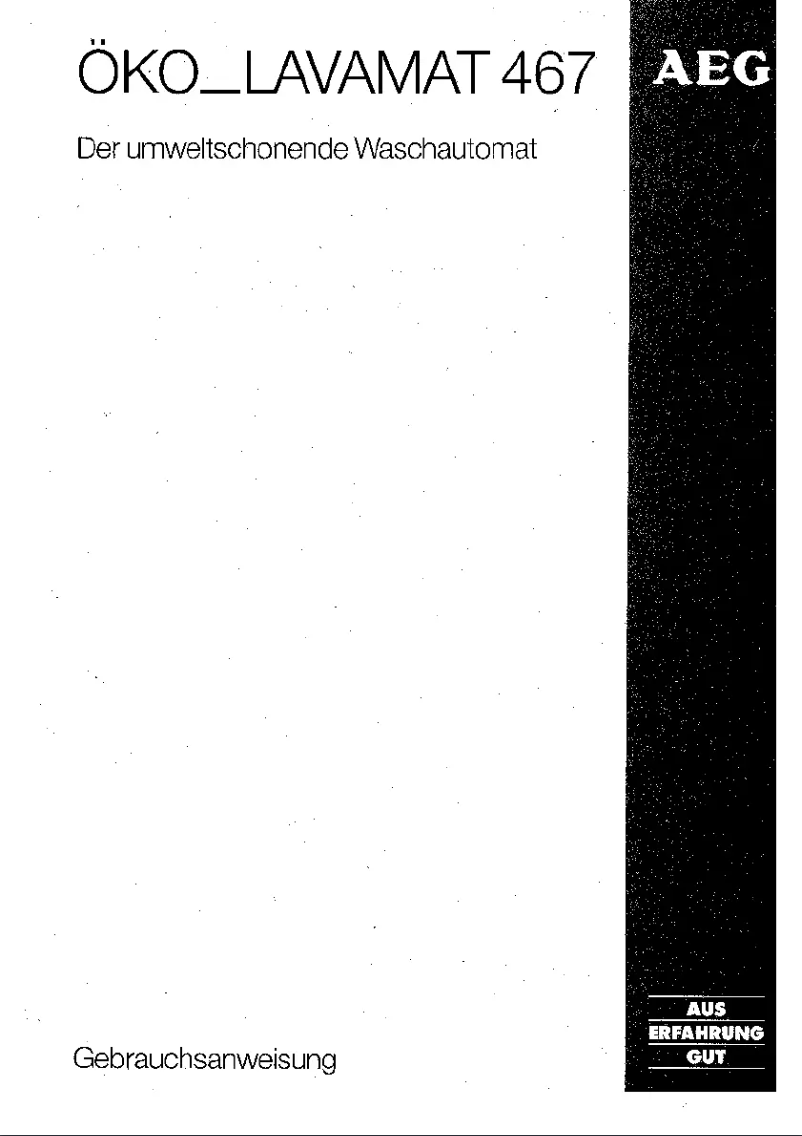 Página 1 del manual Manual de usuario AEG Lavamat 467