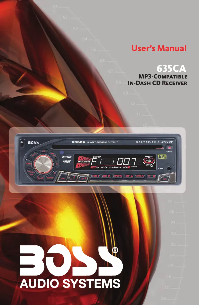 Página 1 del manual Manual de usuario Boss 635CA