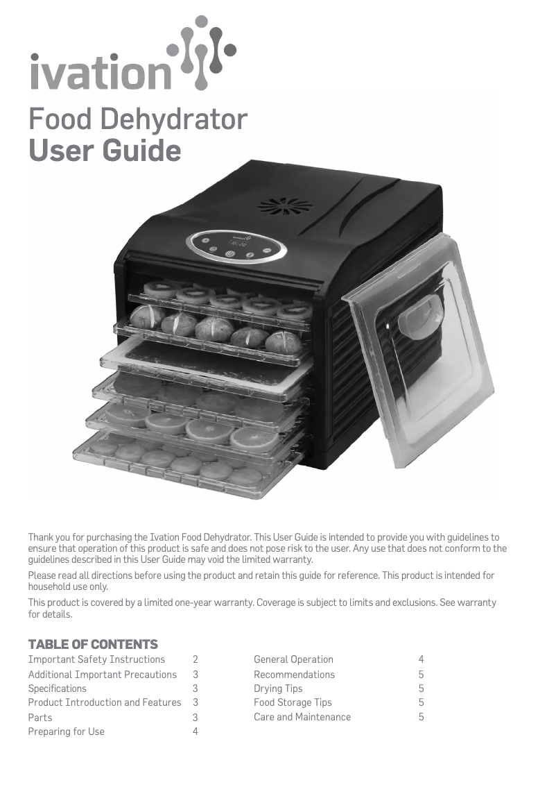 Imagen de la primera página del manual del dispositivo IVFD60RB