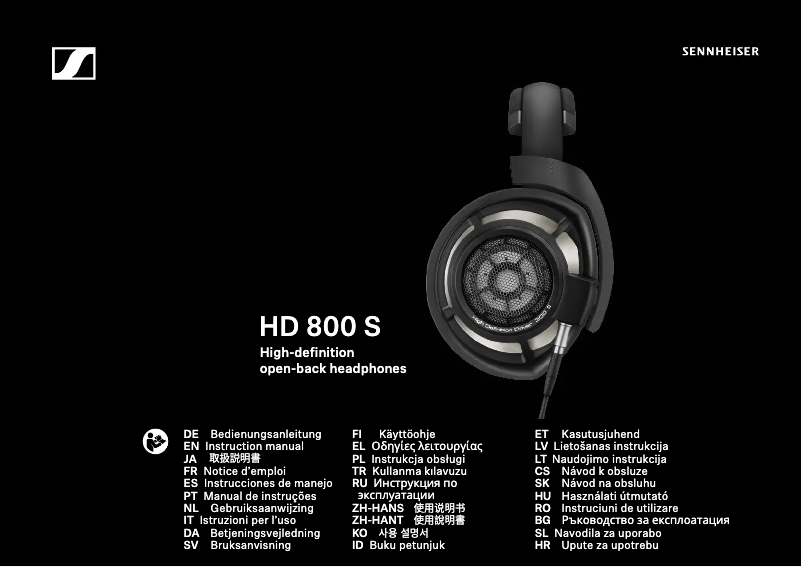 Imagen de la primera página del manual del dispositivo HD 800