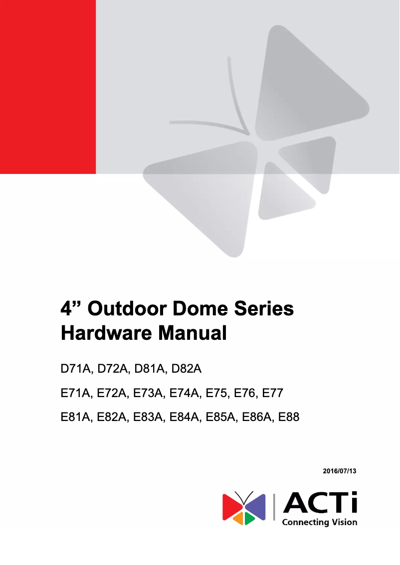 Página 1 del manual Manual de usuario ACTi E75