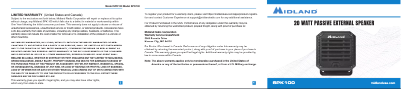 Imagen de la primera página del manual del dispositivo Slimline SPK200