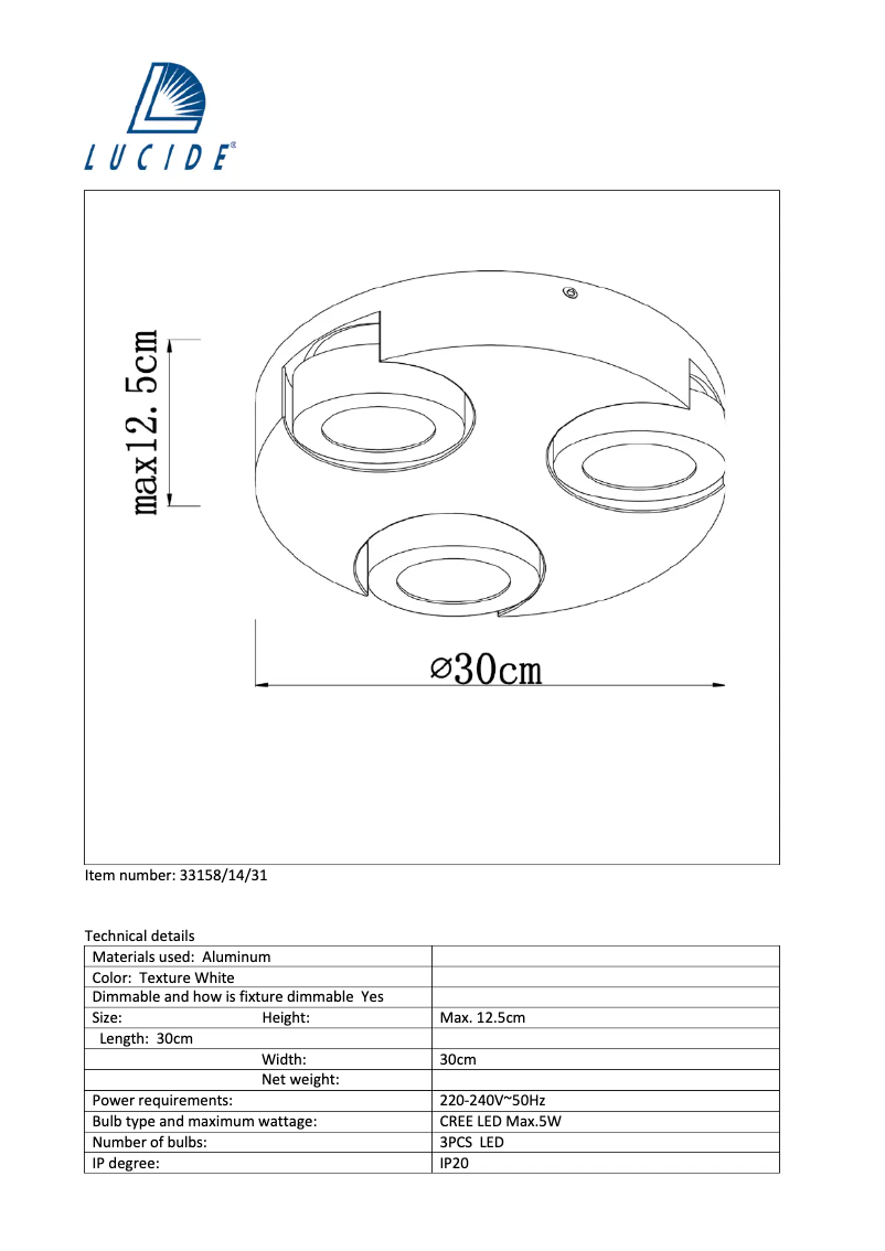 Imagen de la primera página del manual del dispositivo Mitrax 33158/14/31