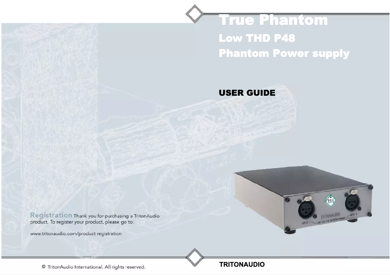 Imagen de la primera página del manual del dispositivo True Phantom