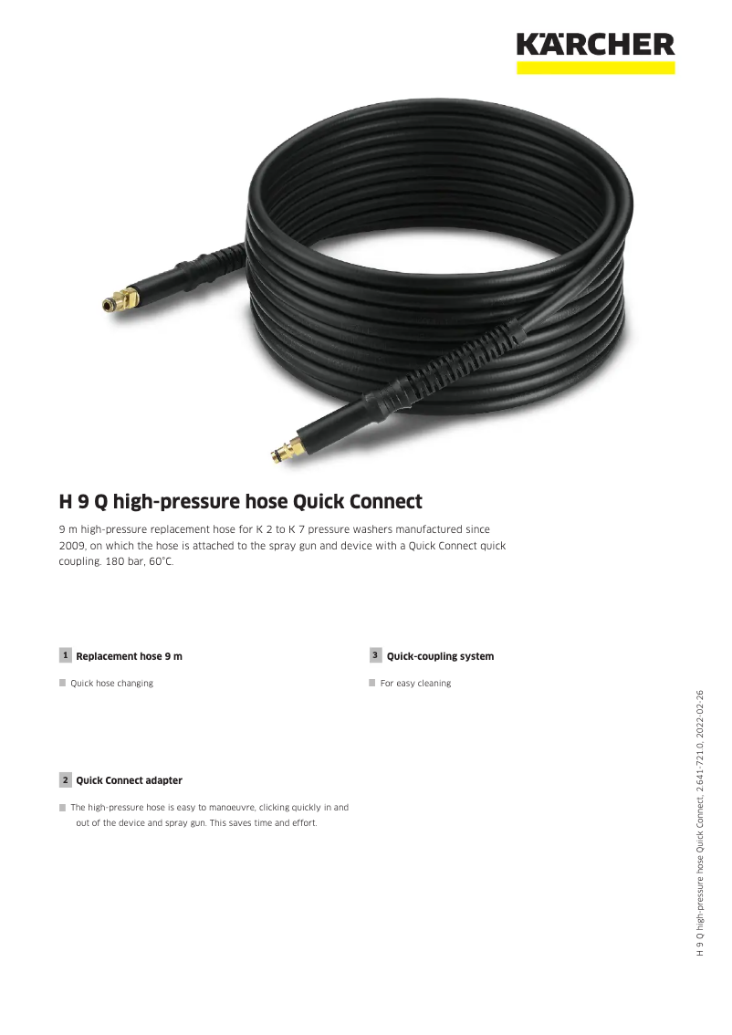 Página 1 del manual Manual de usuario Kärcher H 9 Q -pressure Quick Connect