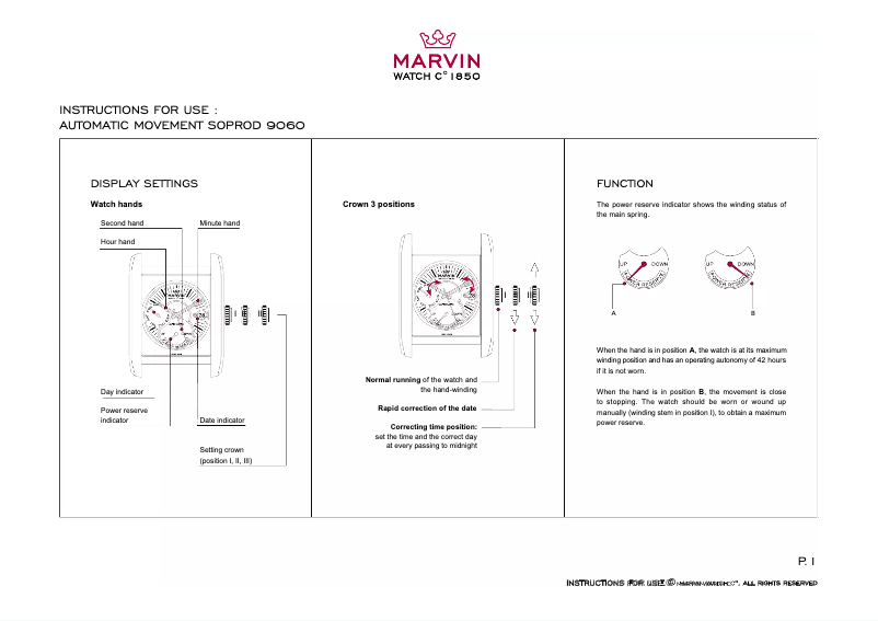 Página 1 del manual Manual de usuario Marvin Soprod 9060