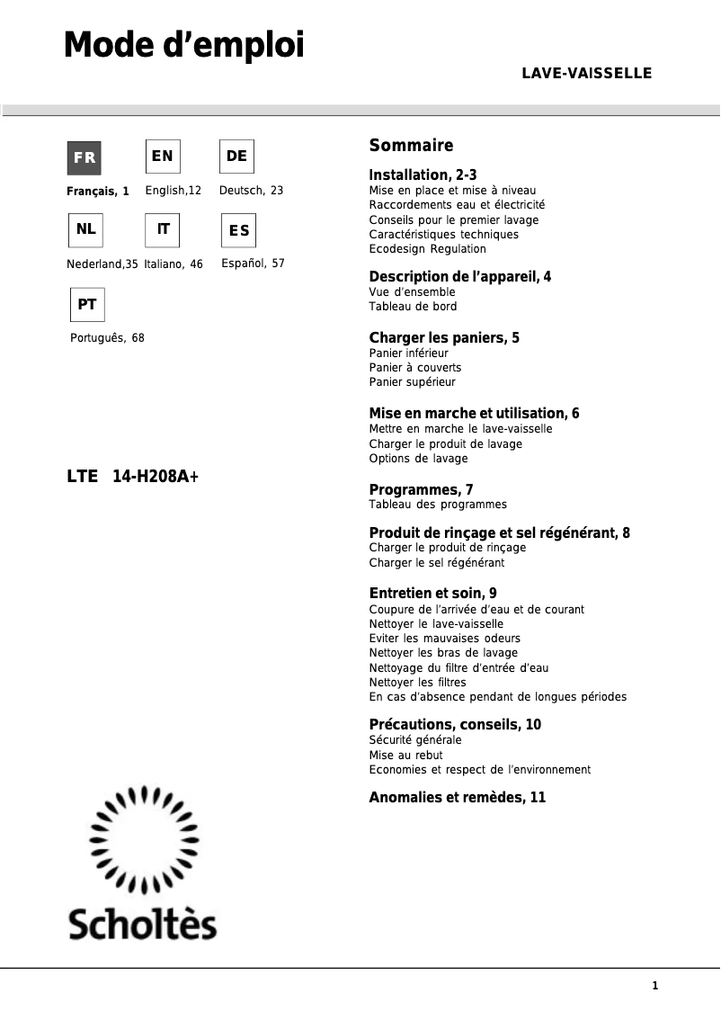Imagen de la primera página del manual del dispositivo LTE 14-H208 A+