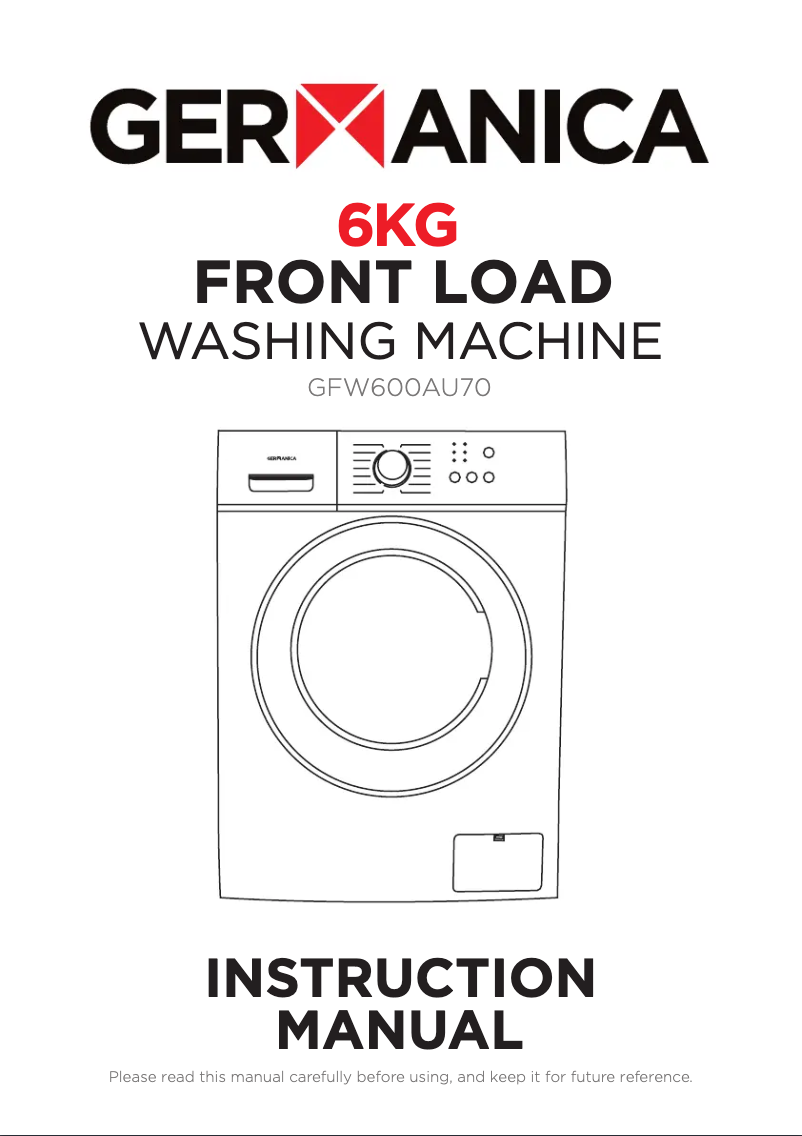 Imagen de la primera página del manual del dispositivo GFW600AU70