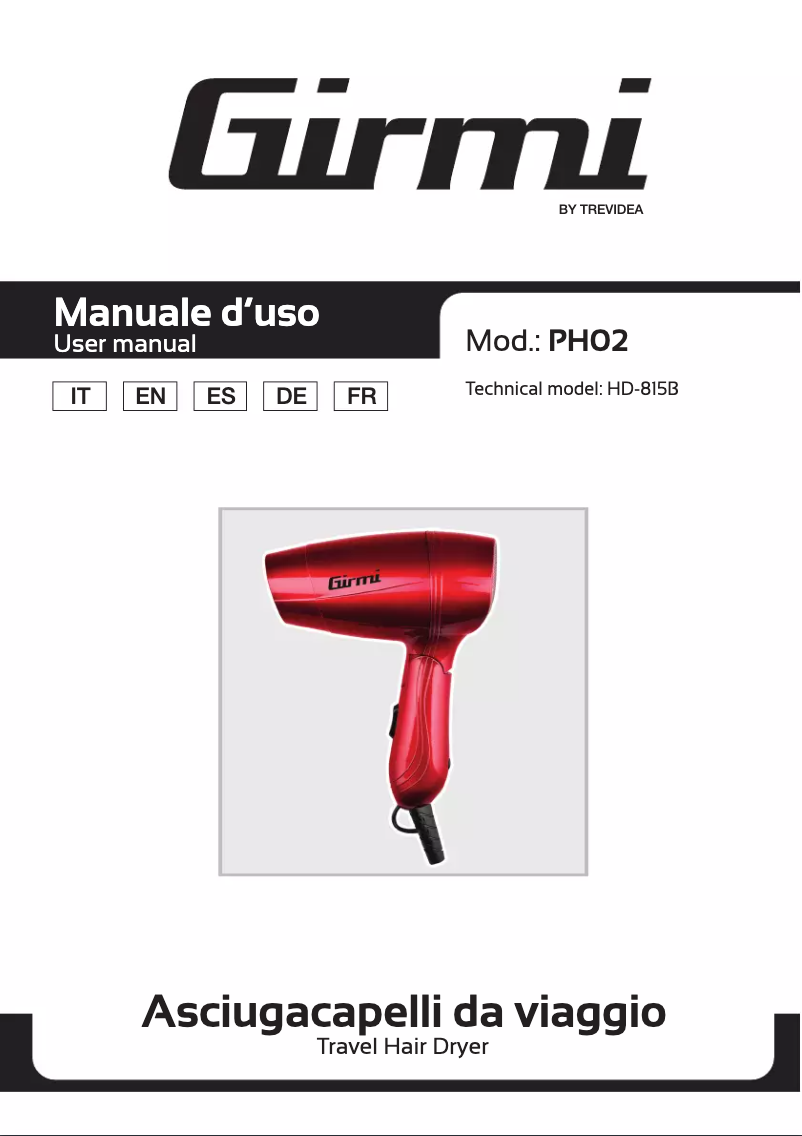 Página 1 del manual Manual de usuario Girmi PH02