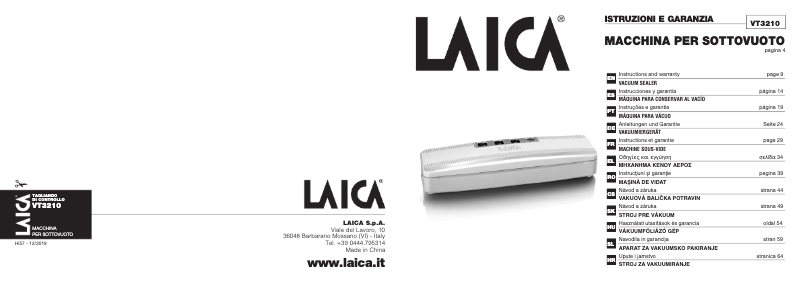 Página 1 del manual Manual de usuario Laica VT3210