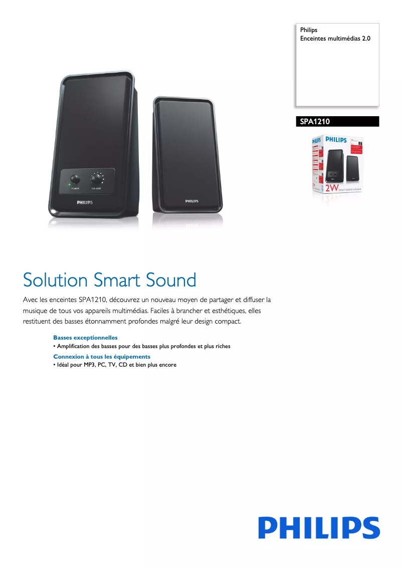 Imagen de la primera página del manual del dispositivo SPA1210