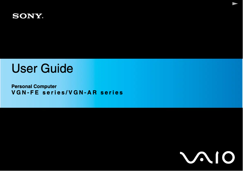 Página 1 del manual Manual de usuario Sony Vaio VGN-FE48E