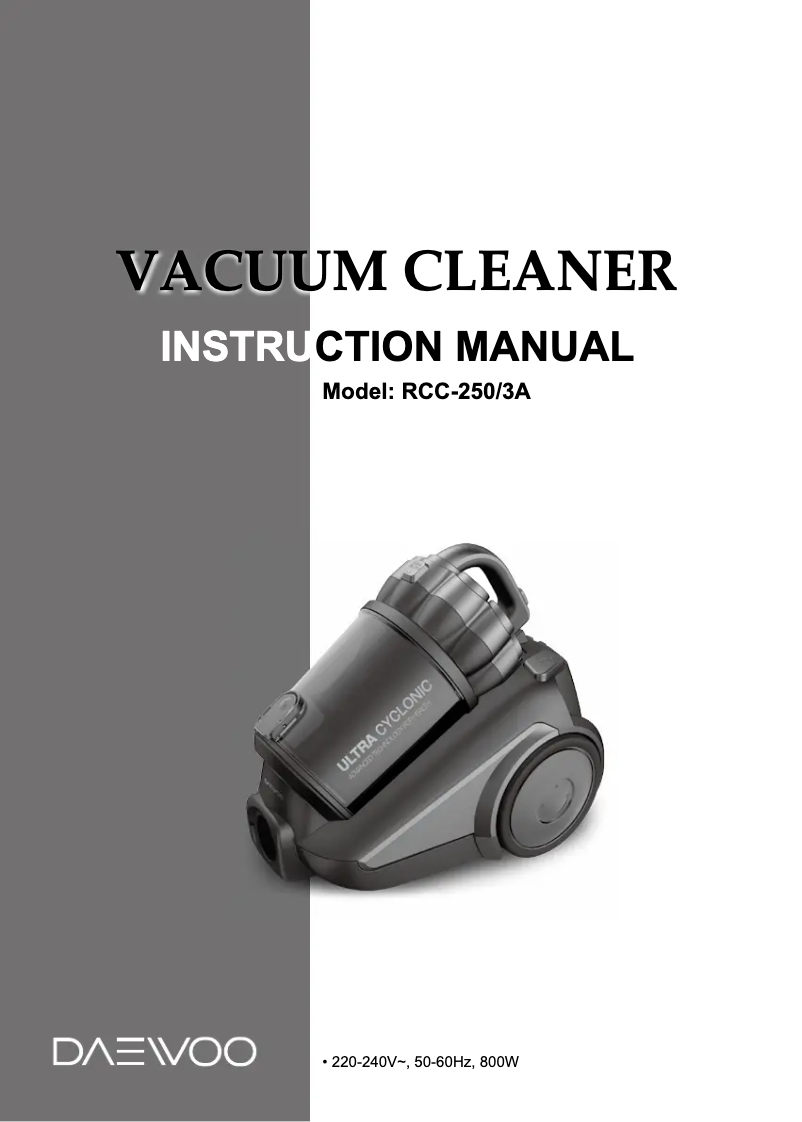 Imagen de la primera página del manual del dispositivo RCH-220