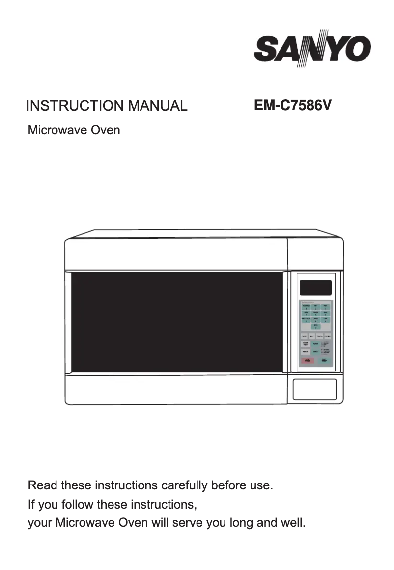 Imagen de la primera página del manual del dispositivo EM-C7586V