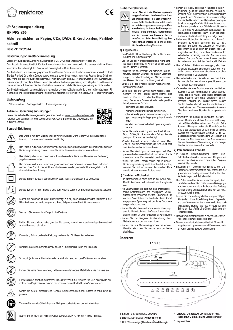 Página 1 del manual Manual de usuario Renkforce RF-PPS-300