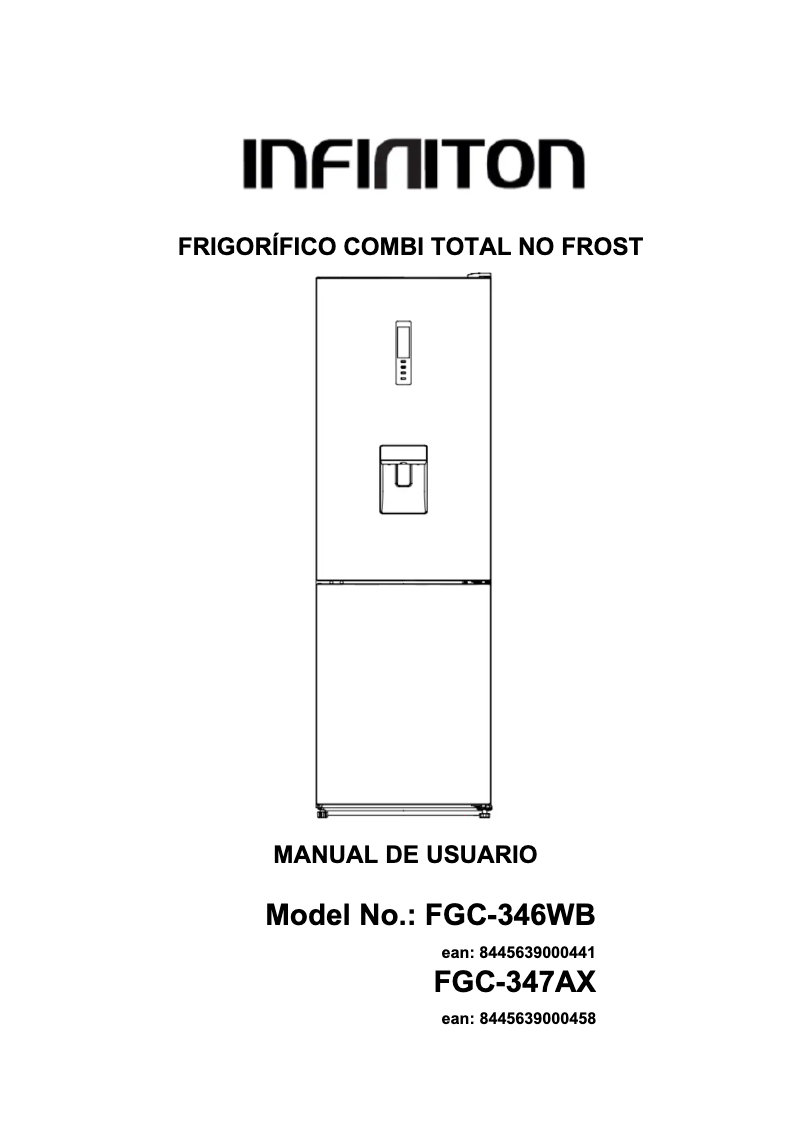 Página 1 del manual Manual de usuario Infiniton FGC-347AX