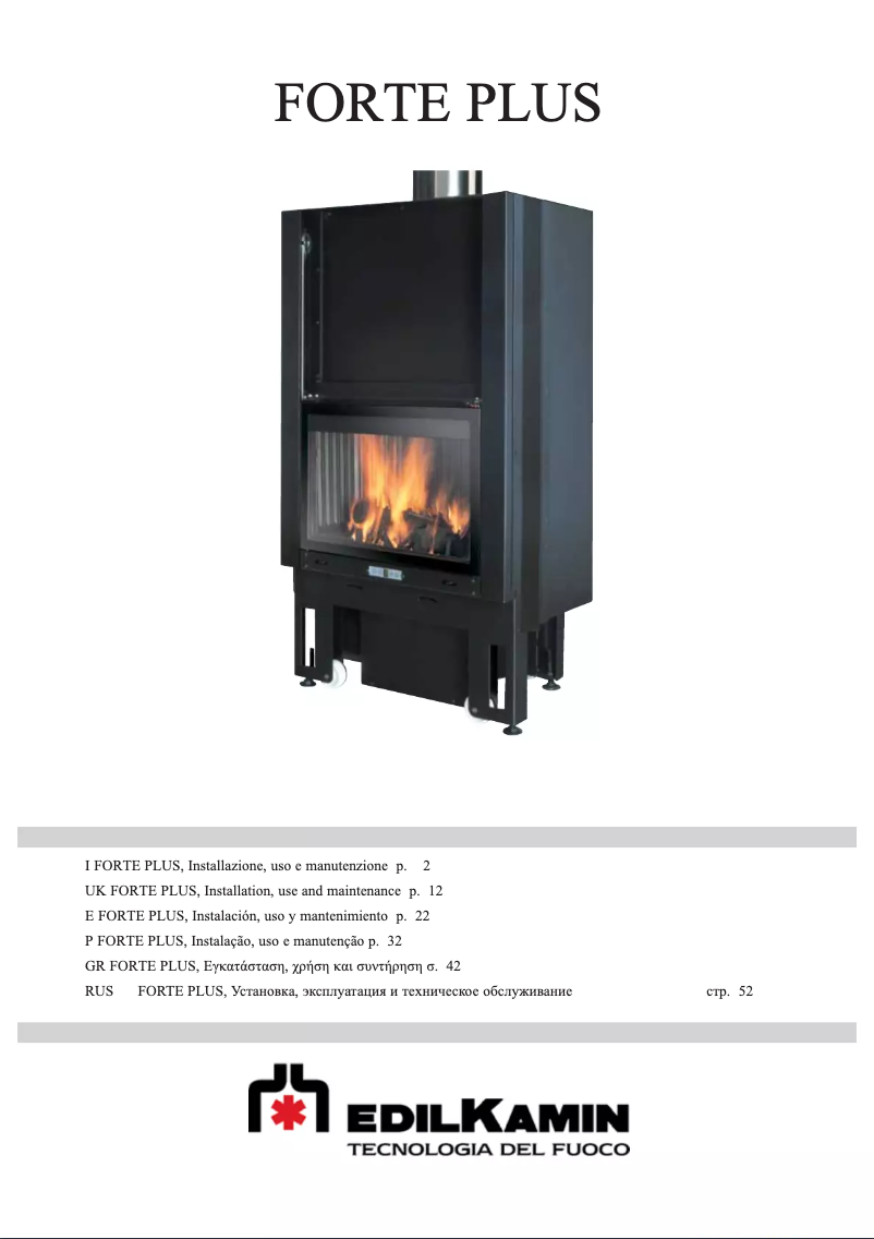 Imagen de la primera página del manual del dispositivo FORTE PLUS