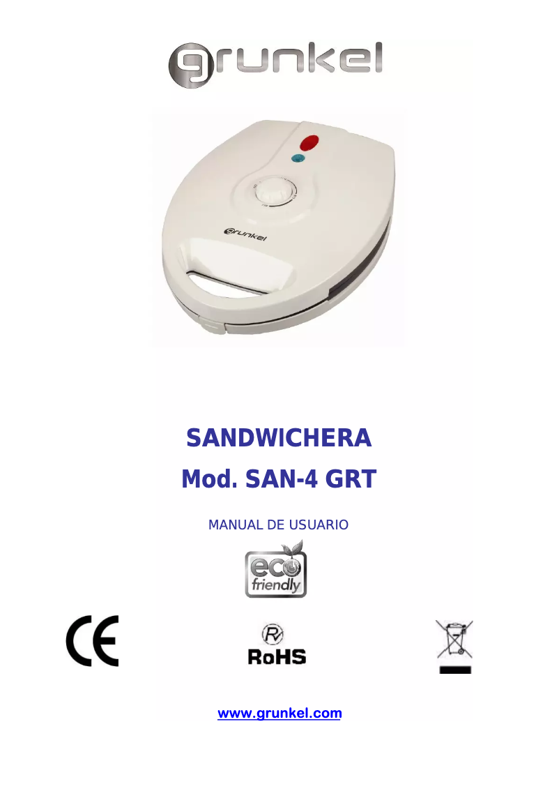 Imagen de la primera página del manual del dispositivo SAN-4GRT