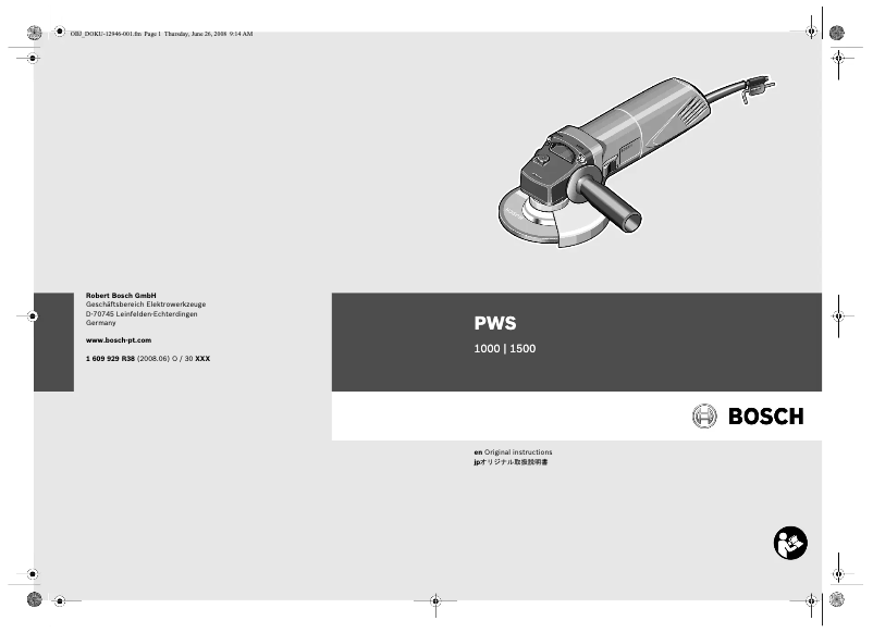 Página nº 1 - Manual de usuario Bosch PWS 1000