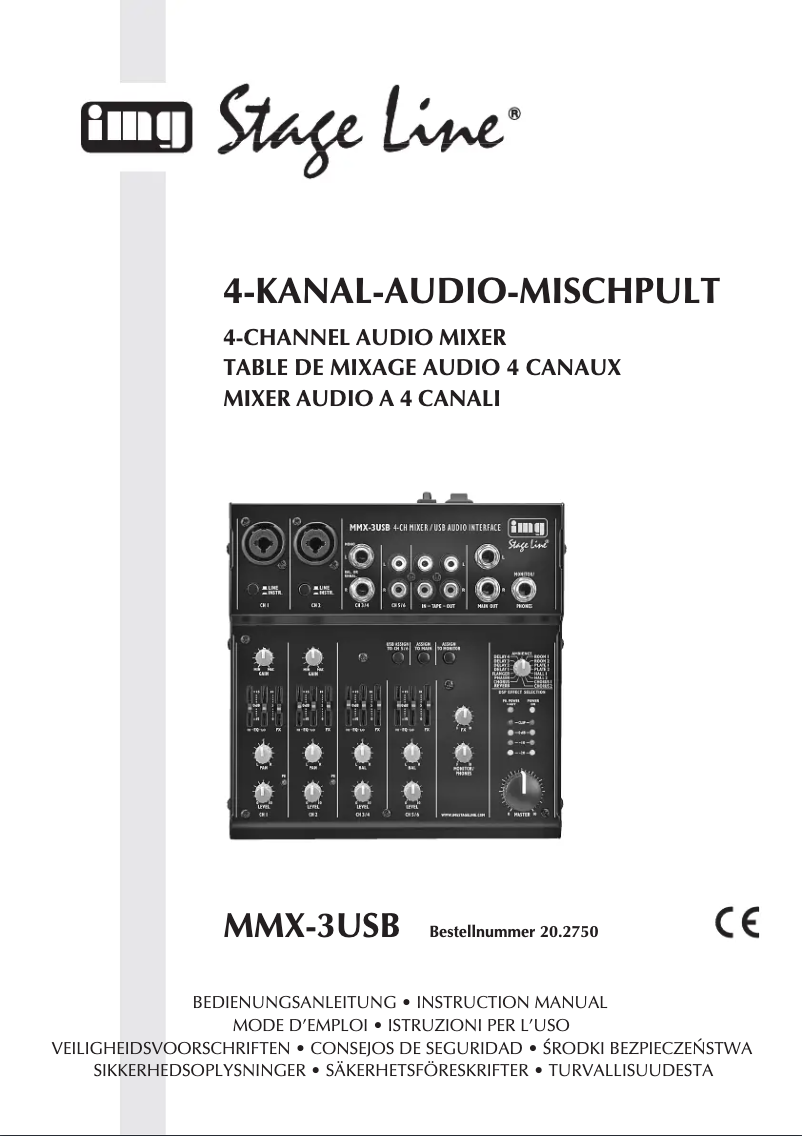 Imagen de la primera página del manual del dispositivo MMX-3 USB