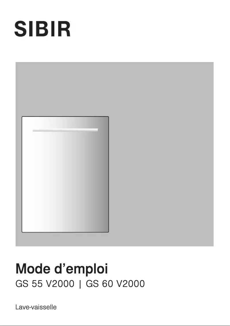 Página 1 del manual Manual de usuario SIBIR GS 55 V2000