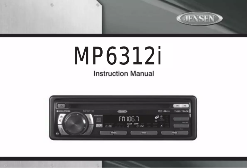 Página 1 del manual Manual de usuario Jensen MP6312I