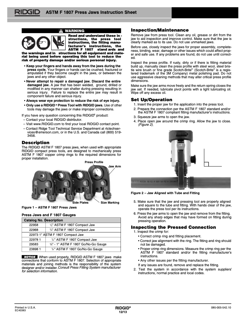 Imagen de la primera página del manual del dispositivo ASTM F 1807