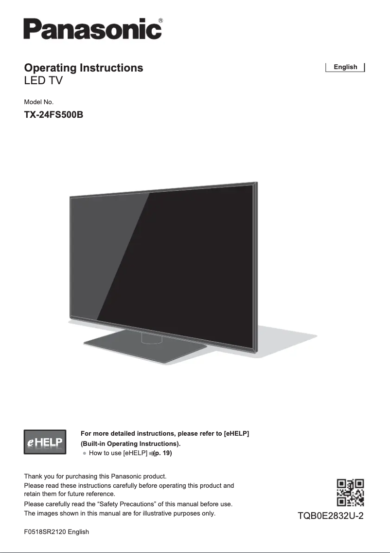 Imagen de la primera página del manual del dispositivo TX-40FS500B