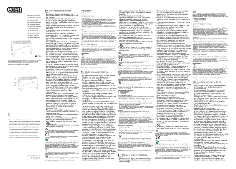 Imagen de la primera página del manual del dispositivo ED-7008