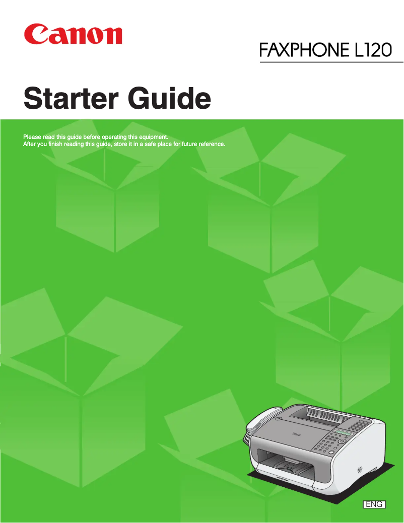 Imagen de la primera página del manual del dispositivo Faxphone L120
