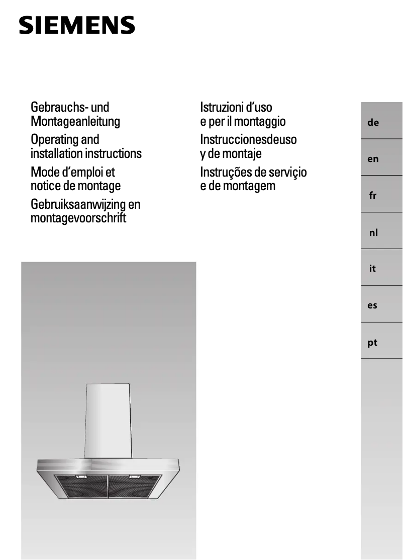 Página 1 del manual Manual de usuario Siemens LF956BA20