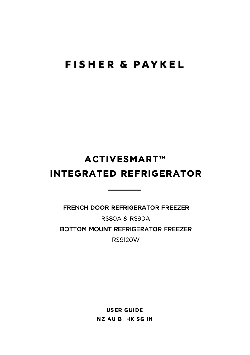Página 1 del manual Manual de usuario Fisher & Paykel RS90AU3