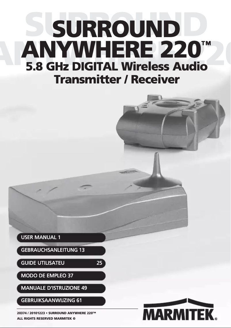 Página 1 del manual Manual de usuario Marmitek 08044