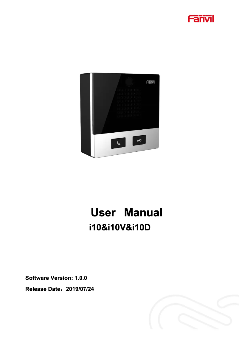Imagen de la primera página del manual del dispositivo i10D