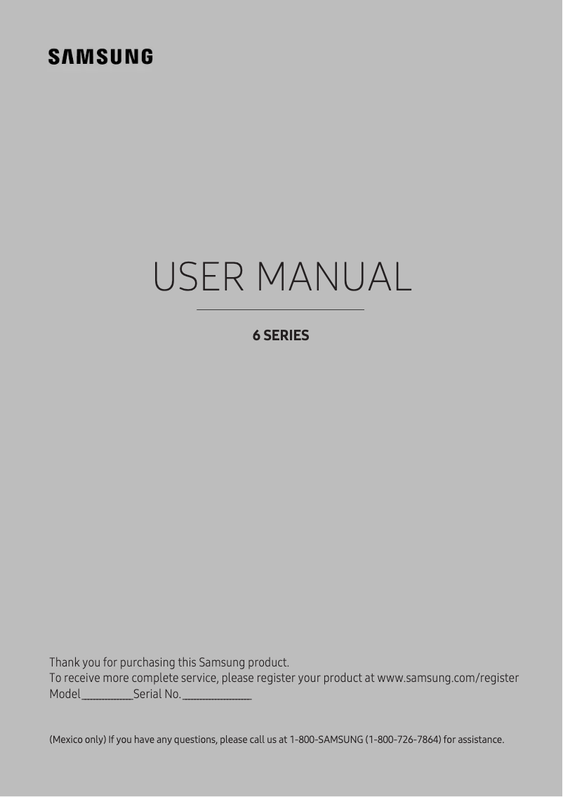 Página 1 del manual Manual de usuario Samsung UN40K6500AFX