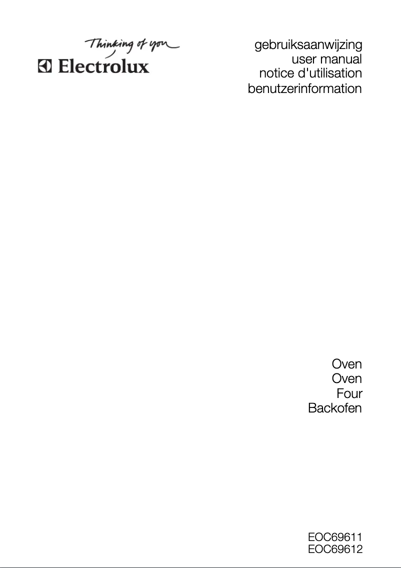 Página 1 del manual Manual de usuario Electrolux EOC 69612 X